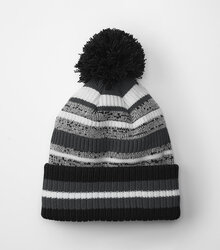 Beechfield_Multi-Sport-Fan-Beanie_B474R_black_graphite-grey_white_flat-shot