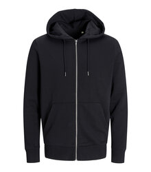 Jack-Jones-Produkt-Blanks_PKTGMS-Blank-Basic-Zip-Hood-Sweat_12263907_Black_front_5715603398816_001