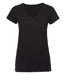 Russell-Childrens-v-neck-HD-T-166F-black-front