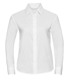 Russell-Ladies-Long-Sleeve-Classic-Oxford-Shirt-932F-white-front