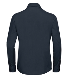Russell-Ladies-Long-Sleeve-Classic-Polycotton-Poplin-Shirt-934F-French-navy-back