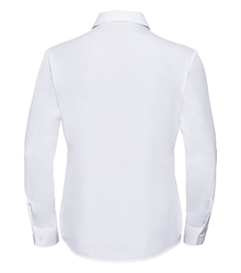 Russell-Ladies-Long-Sleeve-Classic-Polycotton-Poplin-Shirt-934F-white-back