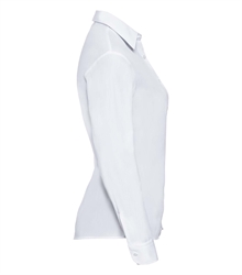 Russell-Ladies-Long-Sleeve-Classic-Polycotton-Poplin-Shirt-934F-white-side