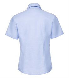 Russell-Ladies-Short-Sleeve-Classic-Oxford-Shirt-933F-Oxford-blue-back