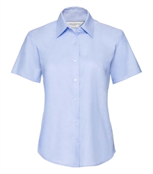 Russell-Ladies-Short-Sleeve-Classic-Oxford-Shirt-933F-Oxford-blue-front