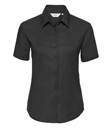 Russell-Ladies-Short-Sleeve-Classic-Oxford-Shirt-933F-black-front