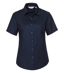 Russell-Ladies-Short-Sleeve-Classic-Oxford-Shirt-933F-bright-navy-front