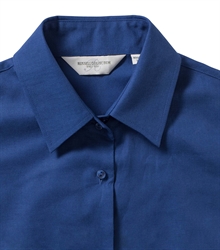 Russell-Ladies-Short-Sleeve-Classic-Oxford-Shirt-933F-bright-royal-detail