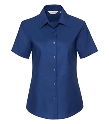 Russell-Ladies-Short-Sleeve-Classic-Oxford-Shirt-933F-bright-royal-front