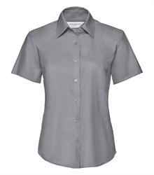 Russell-Ladies-Short-Sleeve-Classic-Oxford-Shirt-933F-silver-front