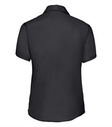 Russell-Ladies-Short-Sleeve-Tailored-Ultimate-Non-Iron-Shirt-957F-black-back