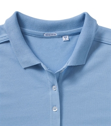 Russell-Ladies-Stretch-Polo-566F-sky-detail