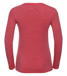 Russell-Ladies-long-sleeve-HD-T-167F-red-marl-back