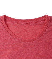 Russell-Ladies-long-sleeve-HD-T-167F-red-marl-detail