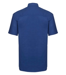 Russell-Mens-Oxford-Short-Sleeve-Classic-Oxford-Shirt-933M-bright-royal-back
