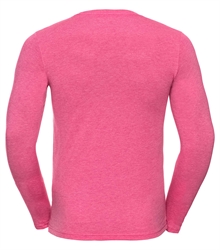 Russell-Mens-long-sleeve-HD-T-167M-pink-marl-back