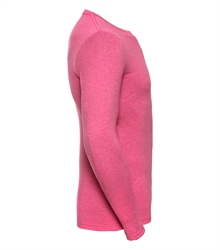 Russell-Mens-long-sleeve-HD-T-167M-pink-marl-side