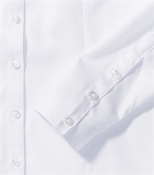 Russell-ladies-long-sleeve-tailored-herringbone-shirt-962F-white-detail-1