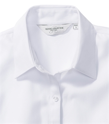 Russell-ladies-long-sleeve-tailored-herringbone-shirt-962F-white-detail