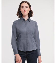 Russell_Ladies-LS-Polycotton-Easy-Care-Fitted-Poplin-Shir_924F_0R924F0CG_Model_front