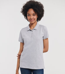 Russell_Ladies-Tailored-Stretch-Polo_567F_0R567F0LX_Model_front