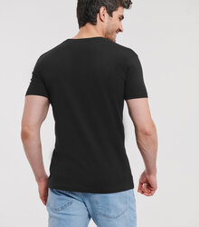 Russell_Mens-Pure-Organic-V-Neck-Tee_103M_0R103M036_Model_back