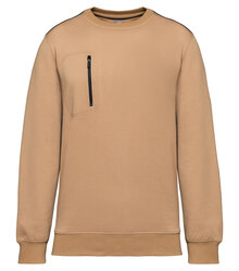 WK-Designed-to-Work_Unisex-Day-To-Day-Contrasting-Zip-Pocket-Sweat_WK403_CAMEL-BLACK